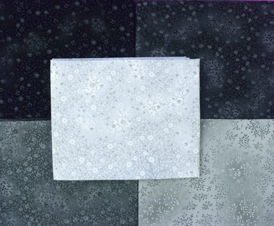 Grey fat Quarter Bundle, blender fabric, quilting fabric
