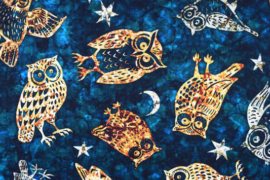 Wild Wood Owl fabric, Quilting fabric, cotton fabric - Price by the Half Metre - The Quilt Sanctuary