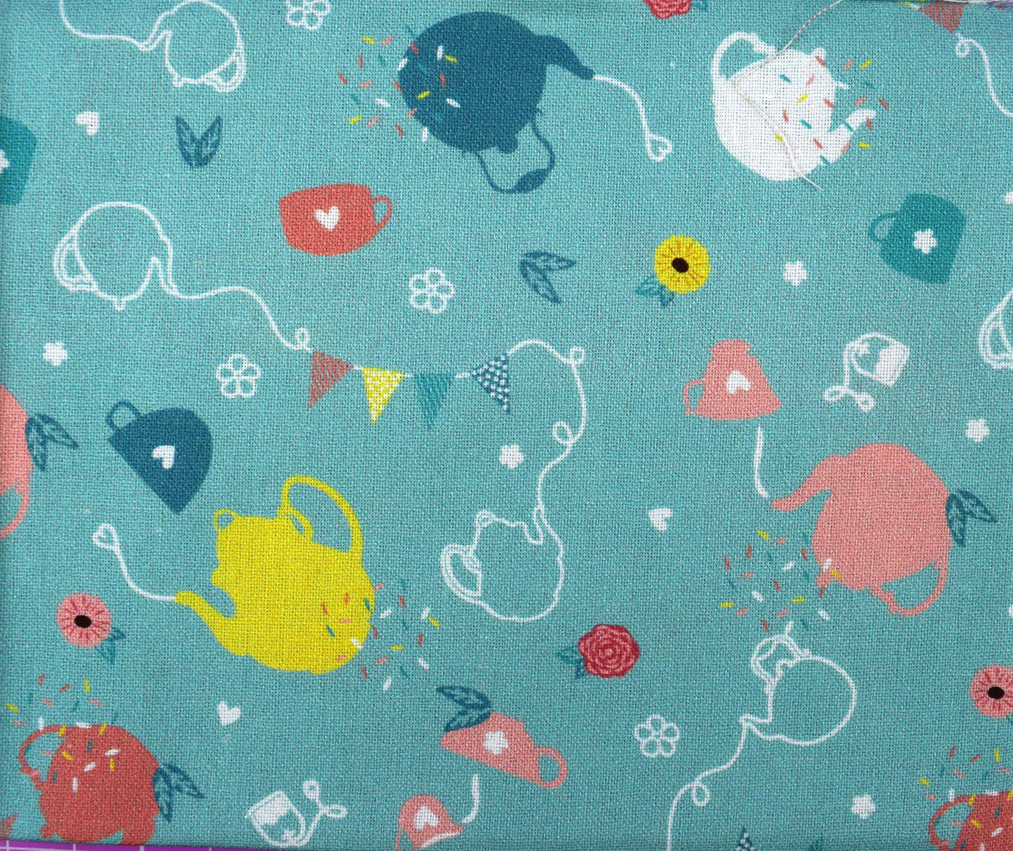 Tea Party fat Quarter Bundle, summer fabric, quilting fabric The Quilt Sanctuary