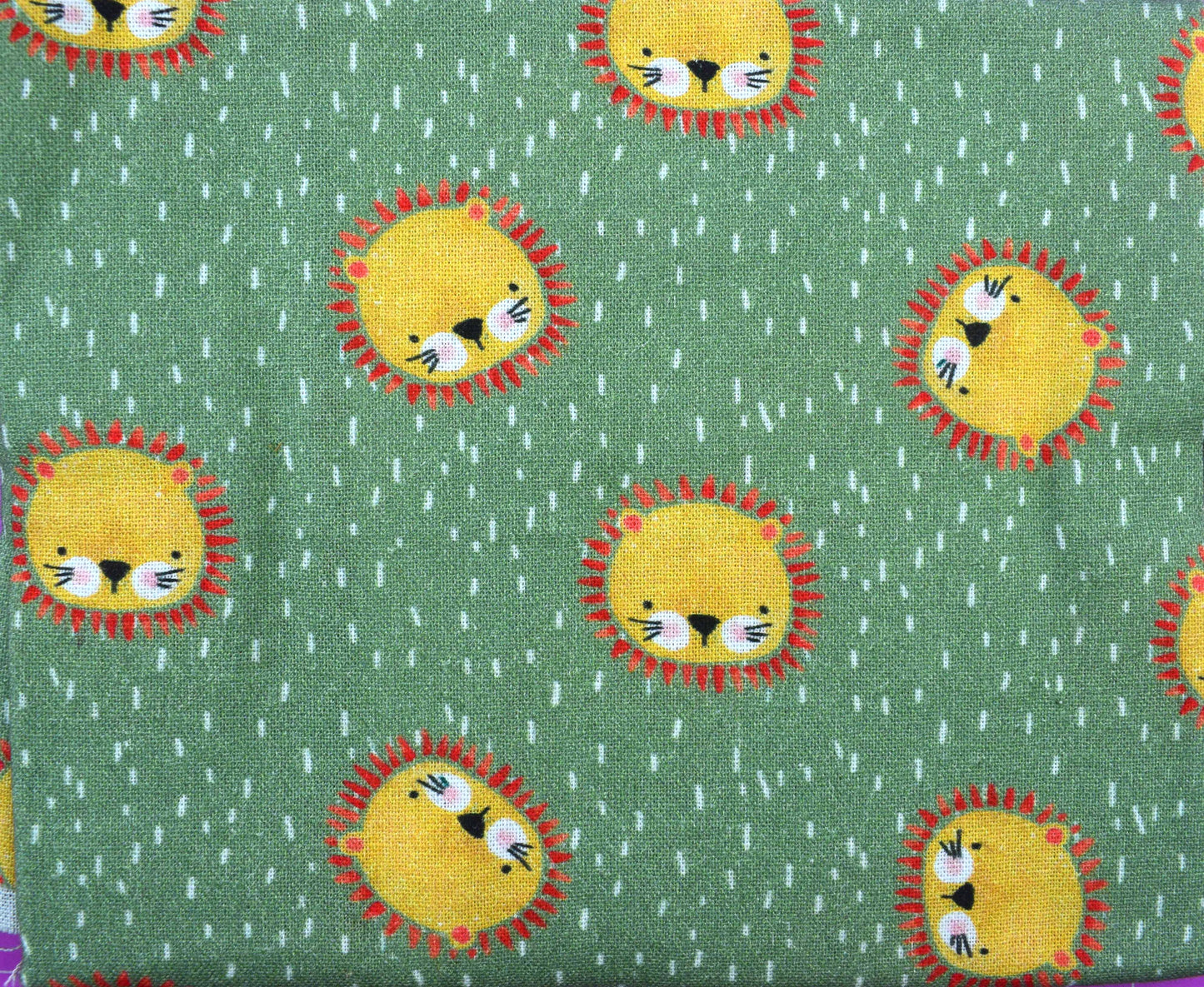 Lion Print Cotton Fat Quarter Bundle – Bold Safari & Stripe Quilting Fabrics