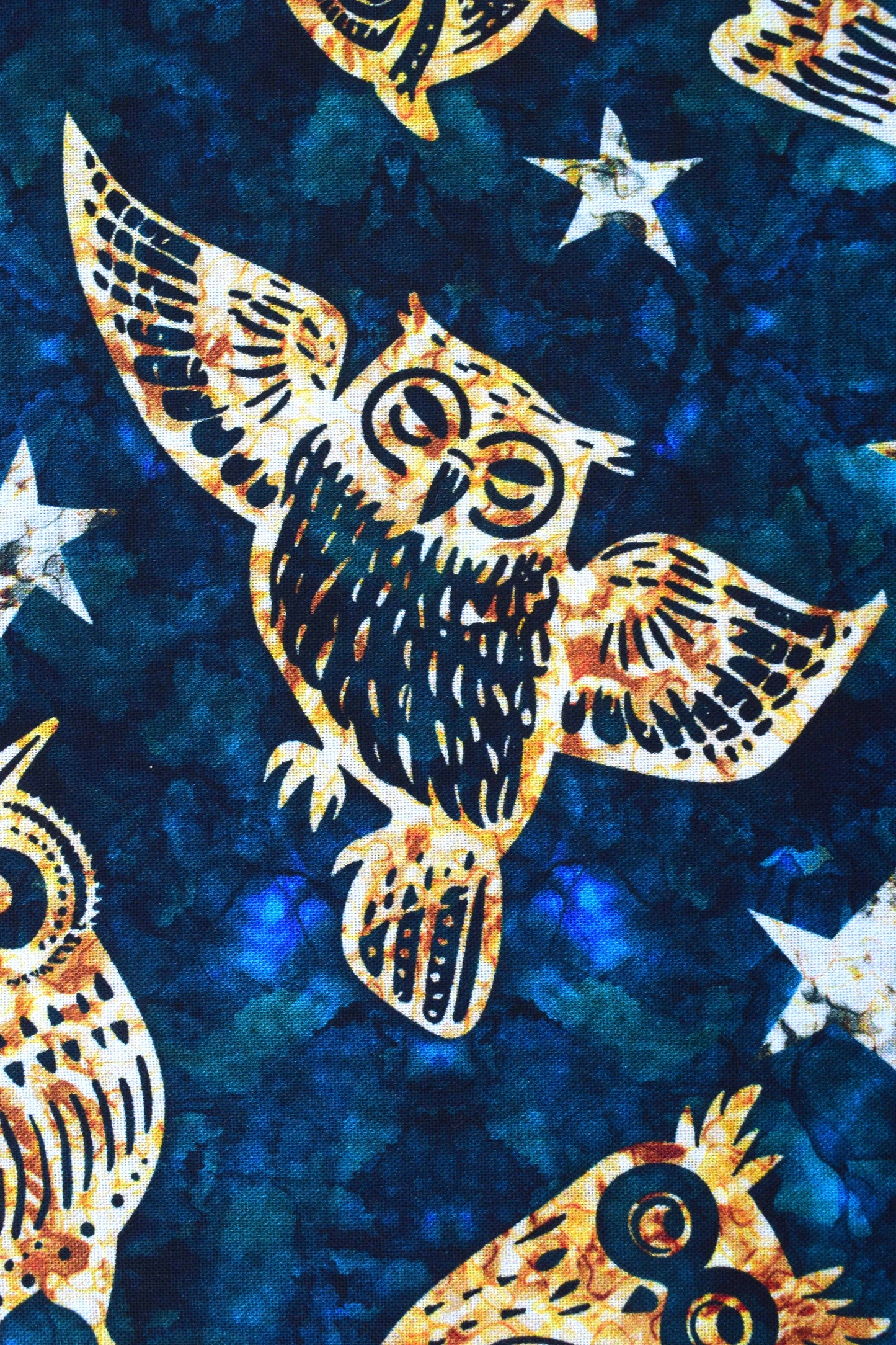 Wild Wood Owl fabric, Quilting fabric, cotton fabric - Price by the Half Metre