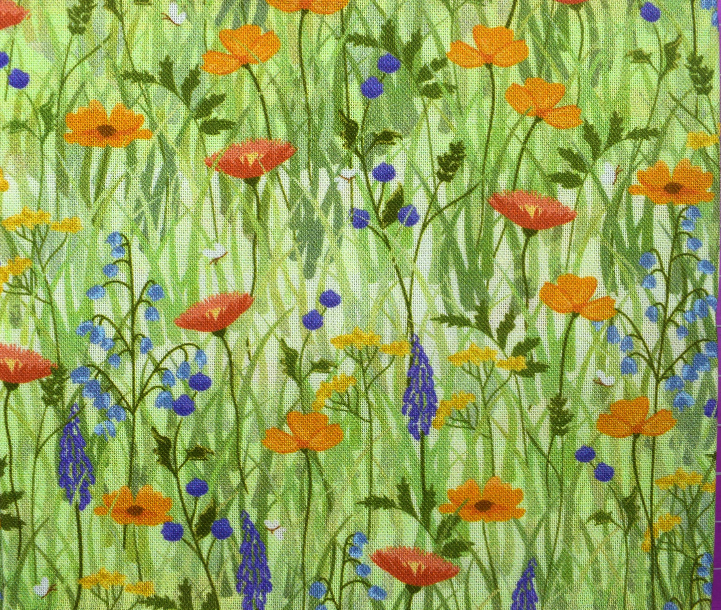 Wildflower Meadow fat Quarter Bundle, quilting fabric by Alexandra Holt - The Quilt Sanctuary