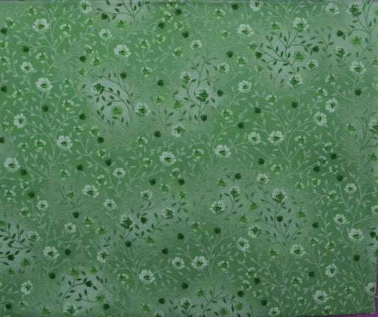 Green & Blue Floral Fat Quarter Bundle, Quilting Cotton Fabric Set - The Quilt Sanctuary