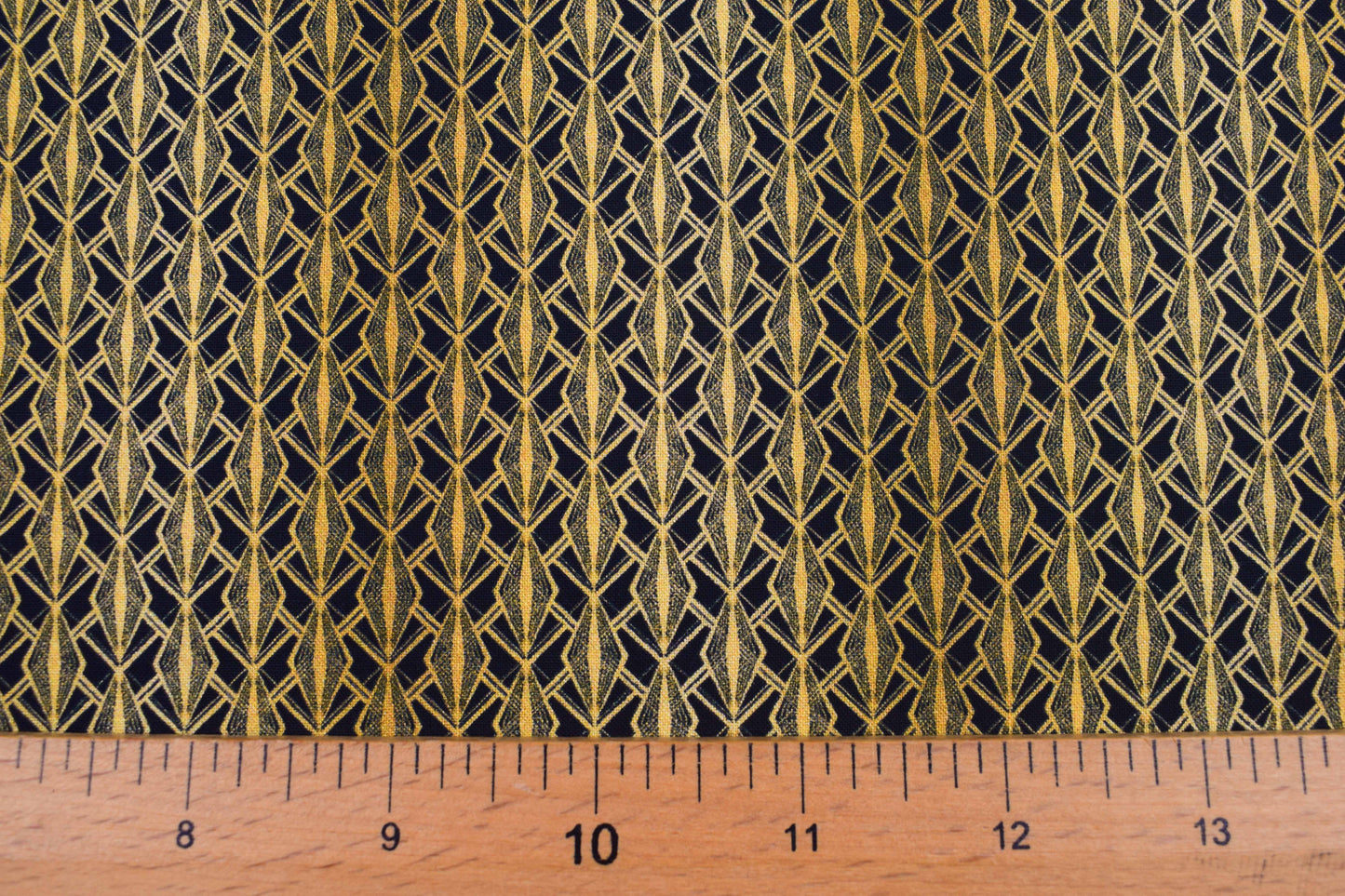 Art Deco Gold Diamond Geometric Quilting Fabric - Price by the Half Metre - The Quilt Sanctuary