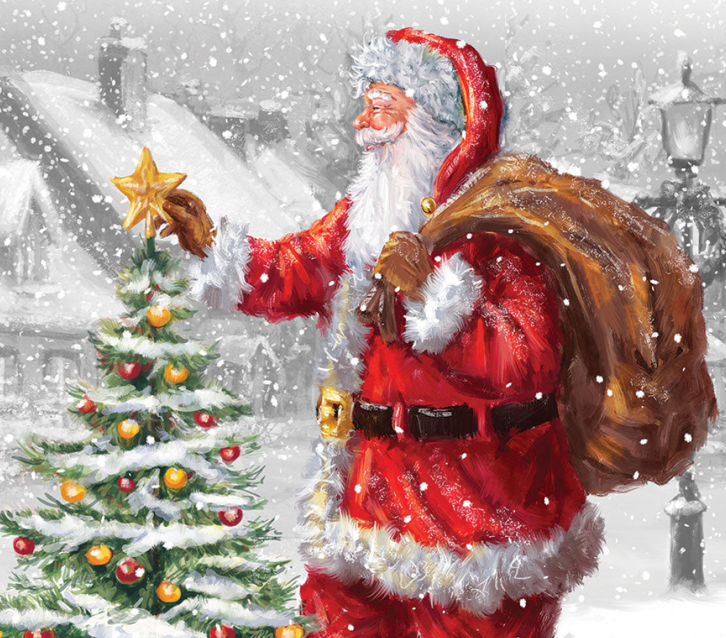 Santa clause fabric panel, cotton Quilting panel