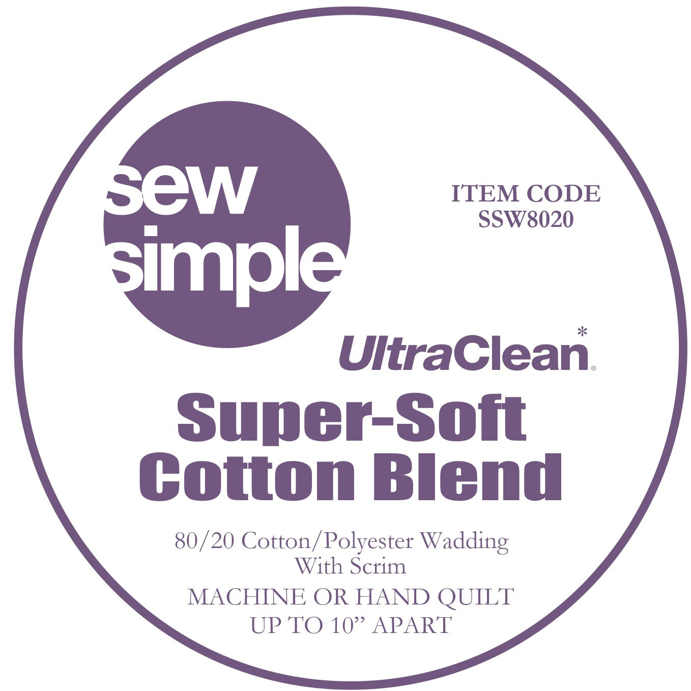 Sew Simple Super-Soft 80/20 Cotton/Poly Blend - Price per half Metre The Quilt Sanctuary