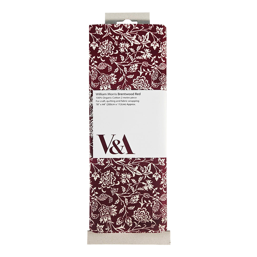 William Morris Brentwood Red – 100% organic cotton – 2m piece – Mini Bolt - The Quilt Sanctuary