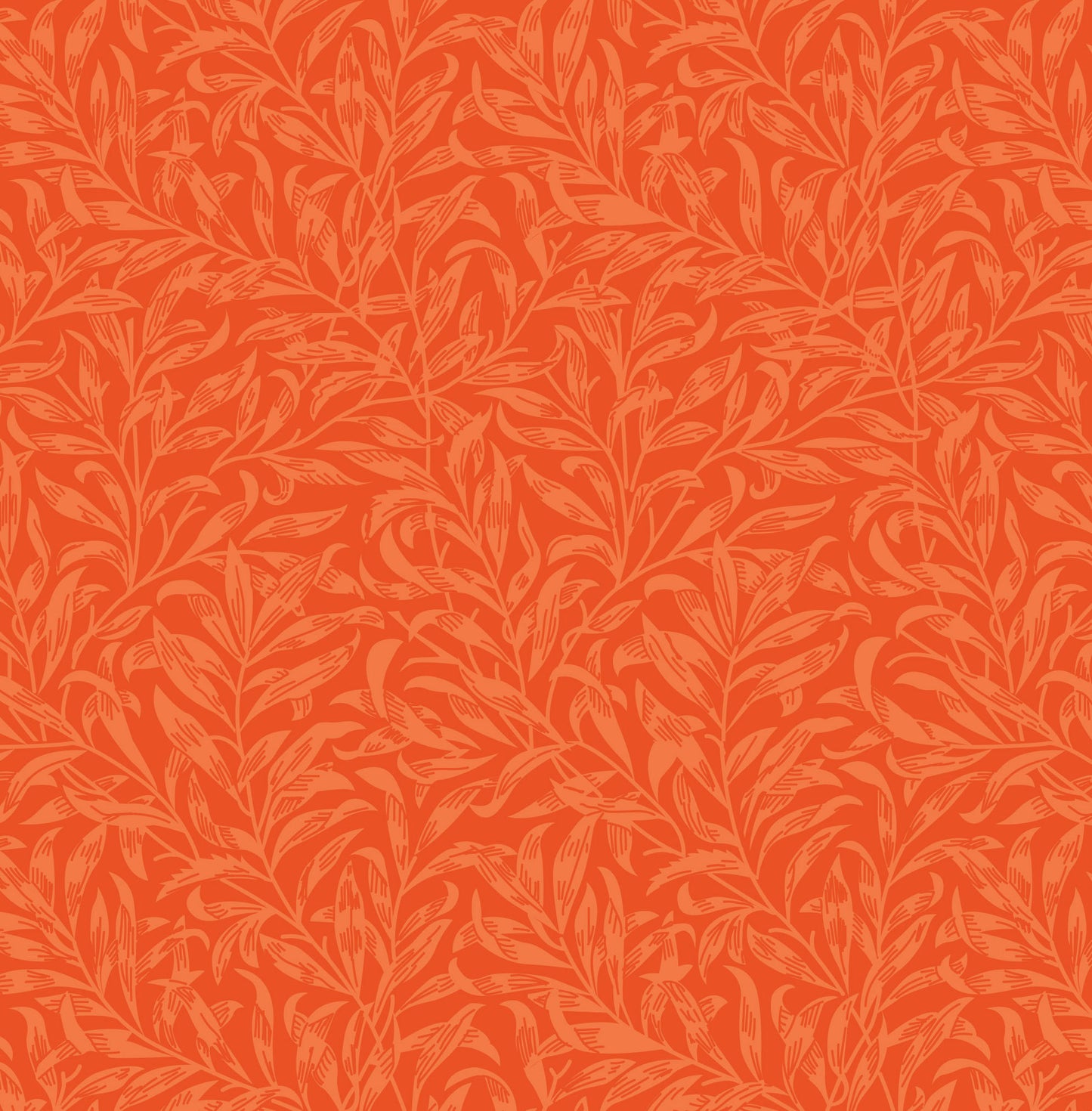 William Morris Willow Bough, Orange Quilting fabric, cotton fabric - Price by the Half Metre - The Quilt Sanctuary