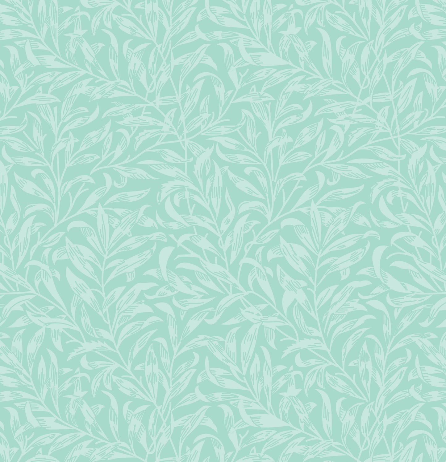 William Morris Willow Bough, Sea Foam Quilting fabric, cotton fabric - Price by the Half Metre