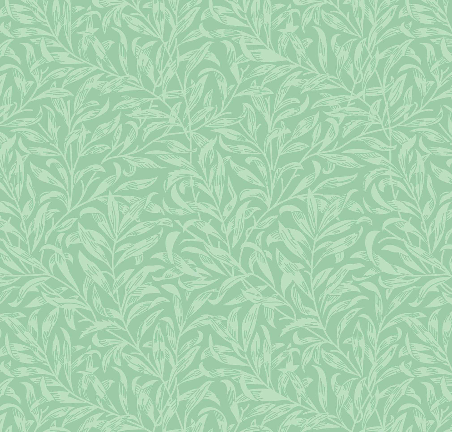 Sage William Morris Willow Bough, Quilting fabric, cotton fabric - Price by the Half Metre - The Quilt Sanctuary