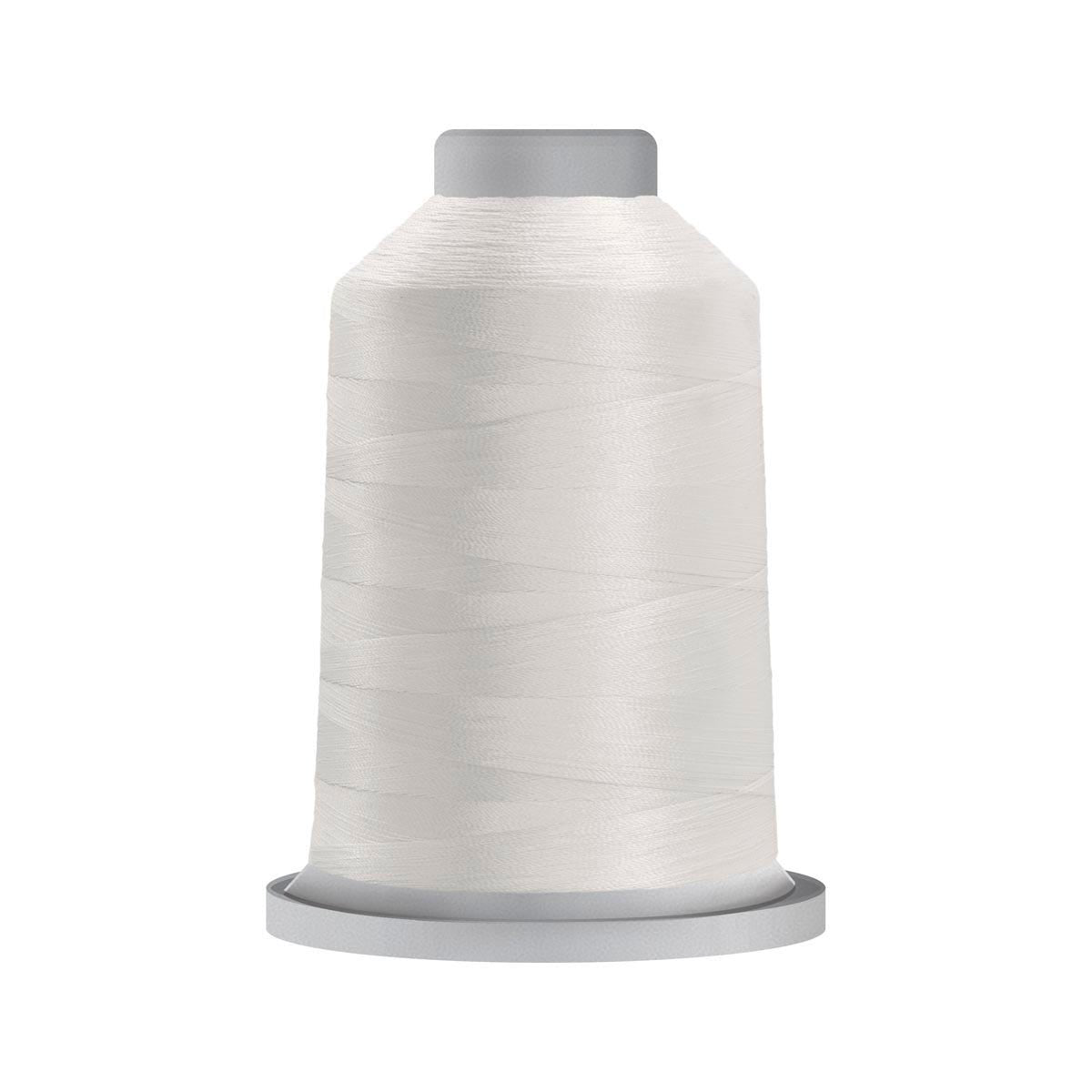 white thread, glide trilobal polyester no 40, Tex 27, sewing thread, quilting thread, 5000m cone - The Quilt Sanctuary