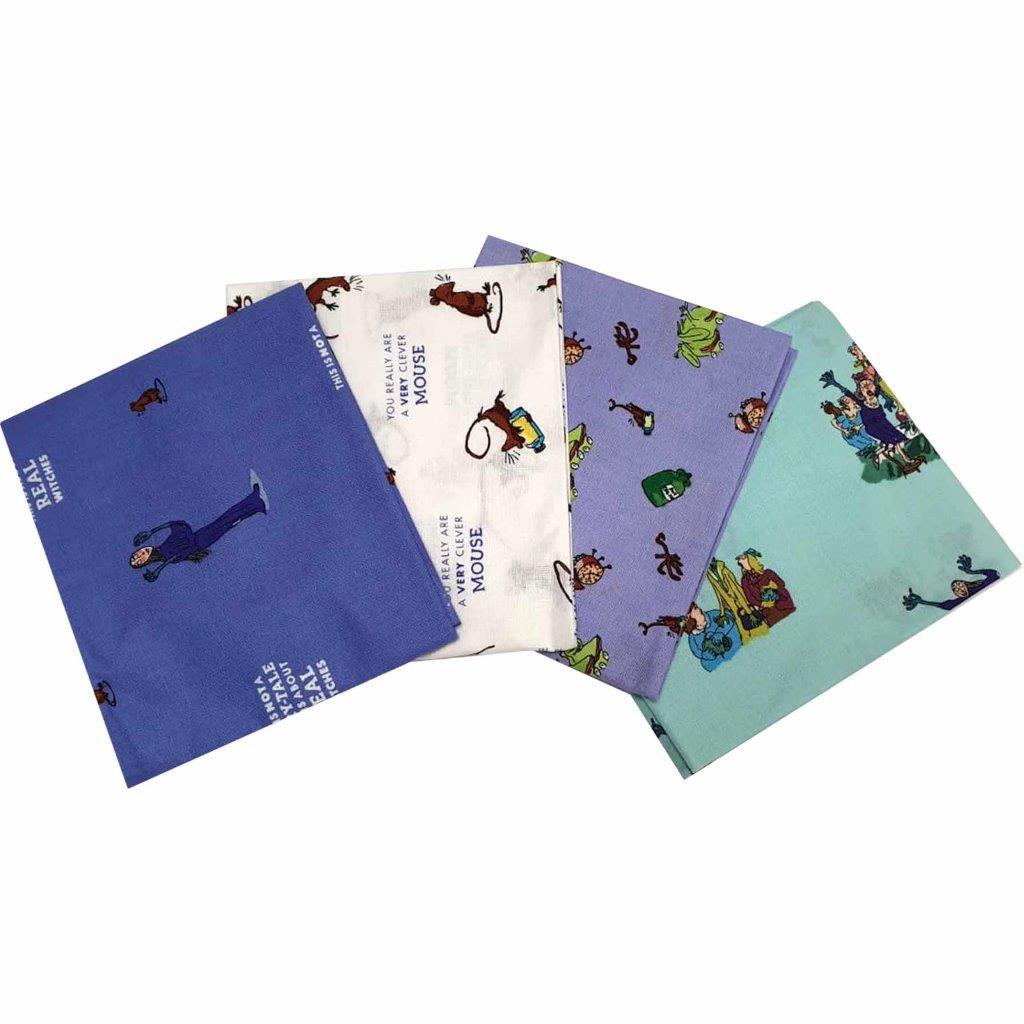 Witches fat Quarter Bundle, cotton quilting fabric, Roald Dahl the Witches - The Quilt Sanctuary