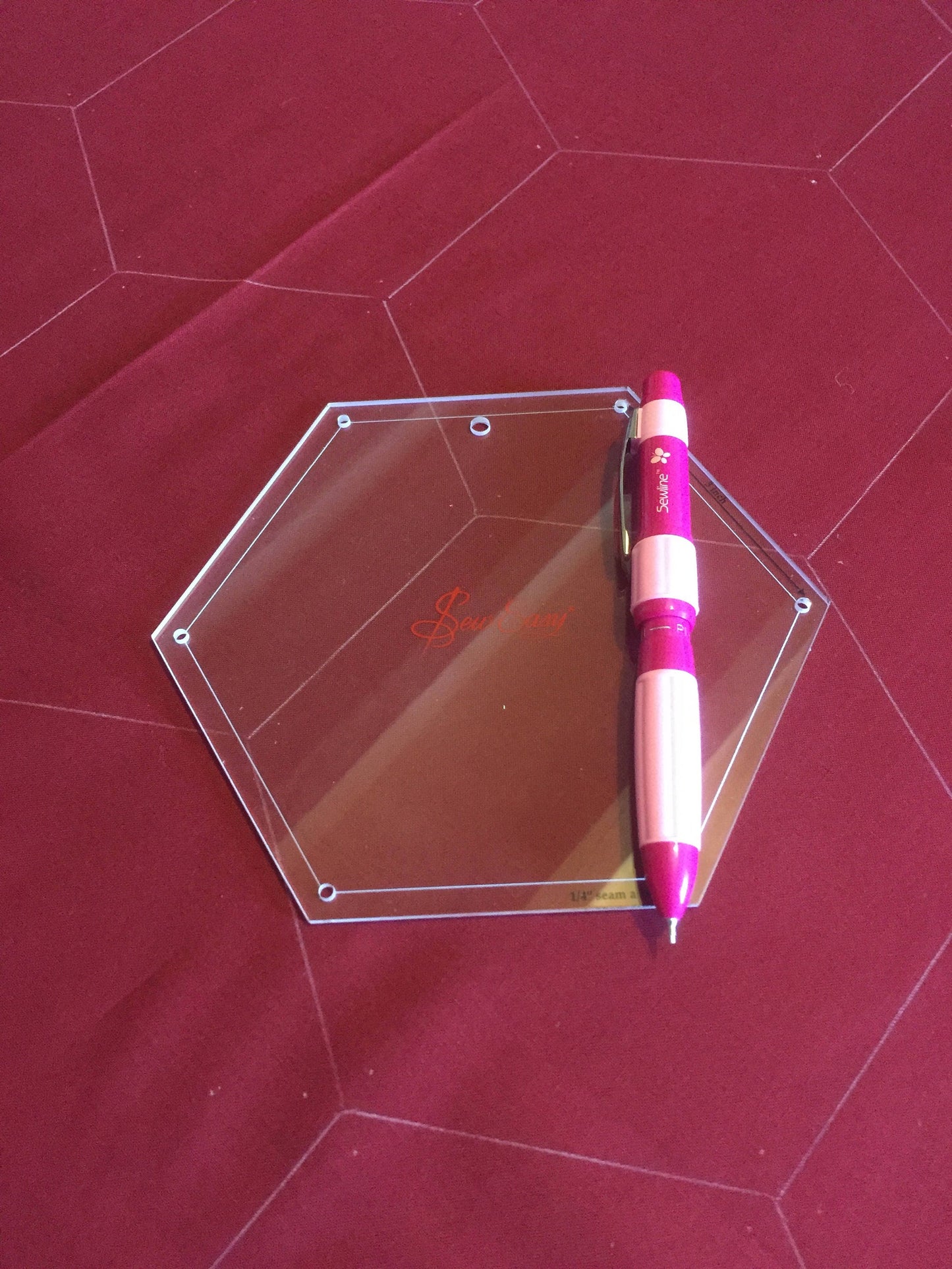 hexagon template, quilting template, paper piecing, quilting rulers, hexi template, cutting template, sew easy template, quilting gift The Quilt Sanctuary