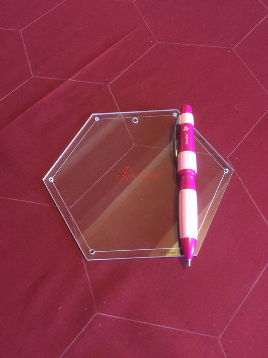 hexagon template, quilting template, paper piecing, quilting rulers, hexi template, cutting template, sew easy template, quilting gift The Quilt Sanctuary