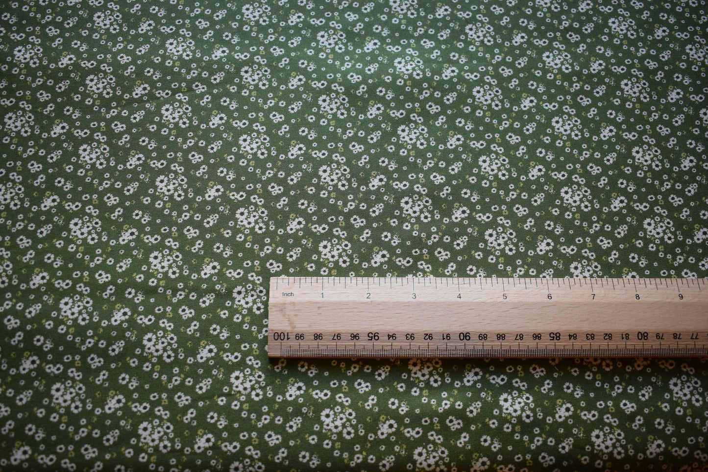 green floral fabric, flower Quilting fabric, cotton fabric, green fabric, Price by the Half Metre The Quilt Sanctuary