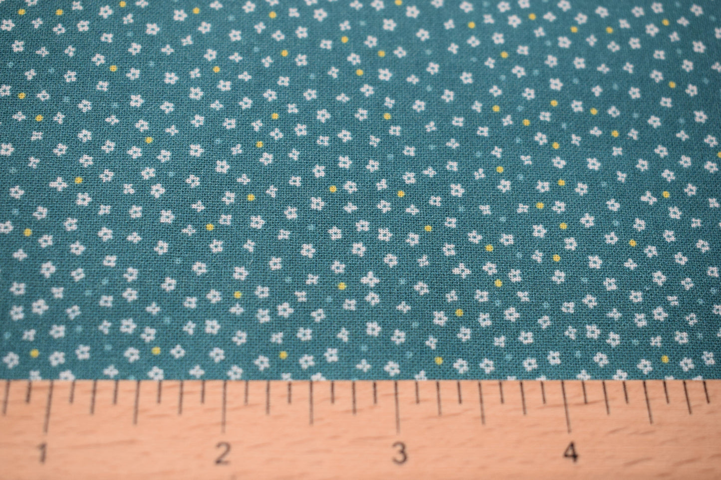turquoise flower fabric, floral Quilting fabric, cotton fabric, pale blue fabric, Price by the Half Metre The Quilt Sanctuary