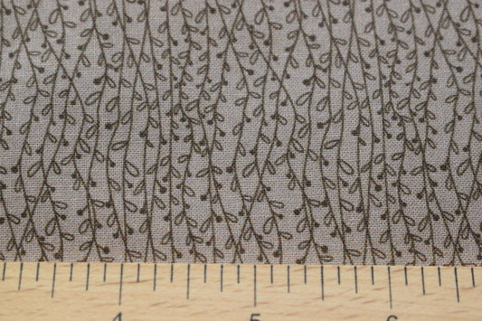 brown fabric, vine pattern Quilting fabric, cotton fabric, indigo fabrics, Price by the Half Metre The Quilt Sanctuary