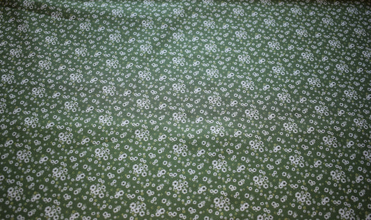 green floral fabric, flower Quilting fabric, cotton fabric, green fabric, Price by the Half Metre The Quilt Sanctuary