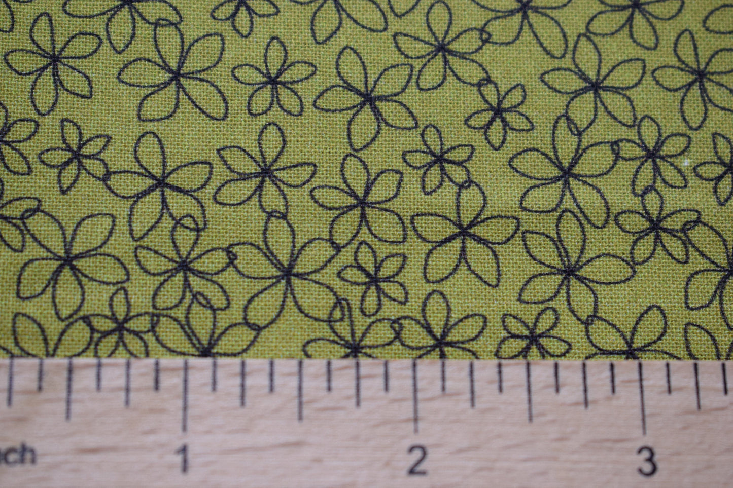 mustard floral fabric, stencil flower Quilting fabric, cotton fabric, mustard fabric, flower fabric, black flowers The Quilt Sanctuary
