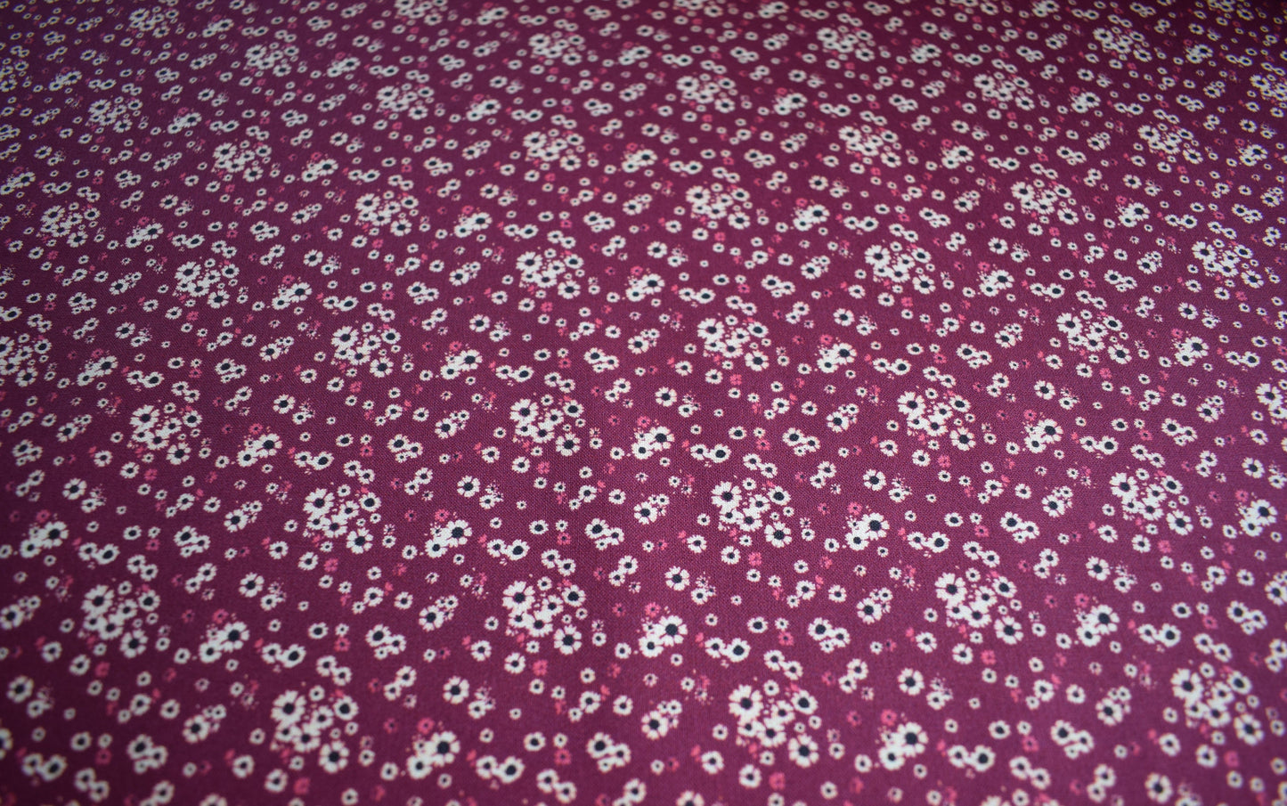 burgundy floral fabric, flower Quilting fabric, cotton fabric, burgundy fabric, Price by the Half Metre, The Quilt Sanctuary