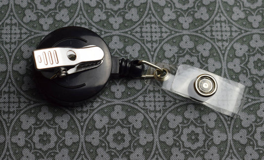 Retractable badge holder, retractable lanyard, retractable reel, scissor minder, crocodile clip, yo yo lanyard, yoyo clip, badge reels The Quilt Sanctuary