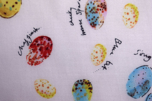 bird egg fabric, fat Quarter Bundle, birds eggs fabric, makower fabric bundle, fabric bundle, cotton fabric, fat quarters, fabric selection The Quilt Sanctuary