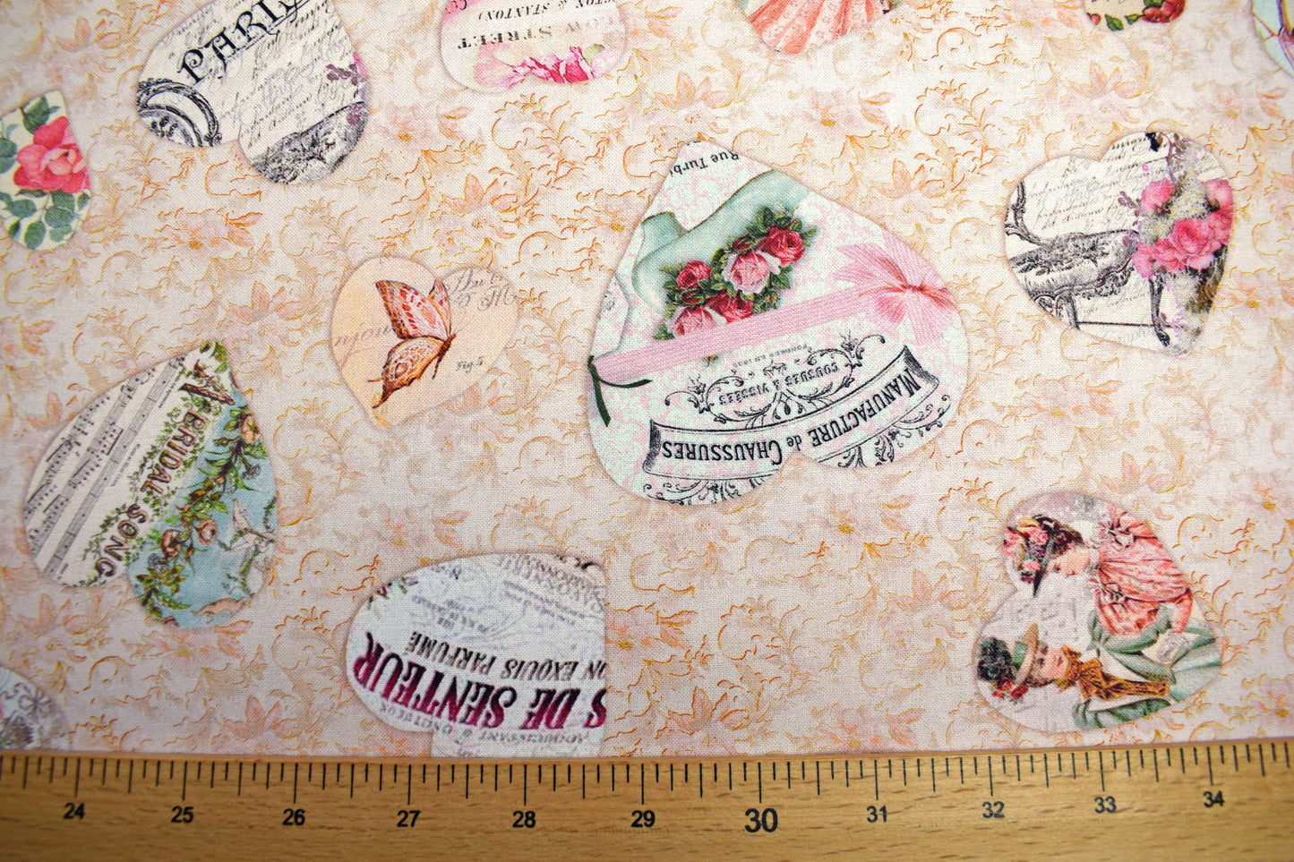 Valentine Fat Quarter bundle, quilting fabric bundle, heart fabric, quilting fabric, cotton fabric, victorian fabric, love fabric The Quilt Sanctuary