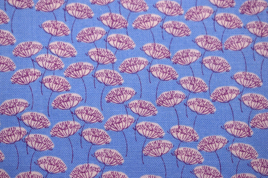 Lilac seedhead fabric, floral quilting fabric, makower fabric - Price by the Half Metre The Quilt Sanctuary