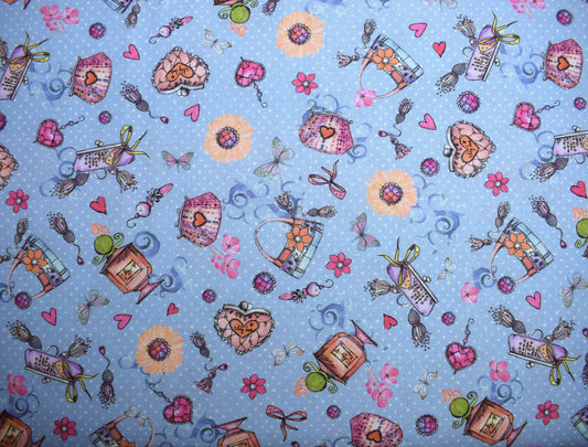 Valentines day fabric, heart fabric, quilting fabric, cotton fabric, Price by the Half Metre The Quilt Sanctuary