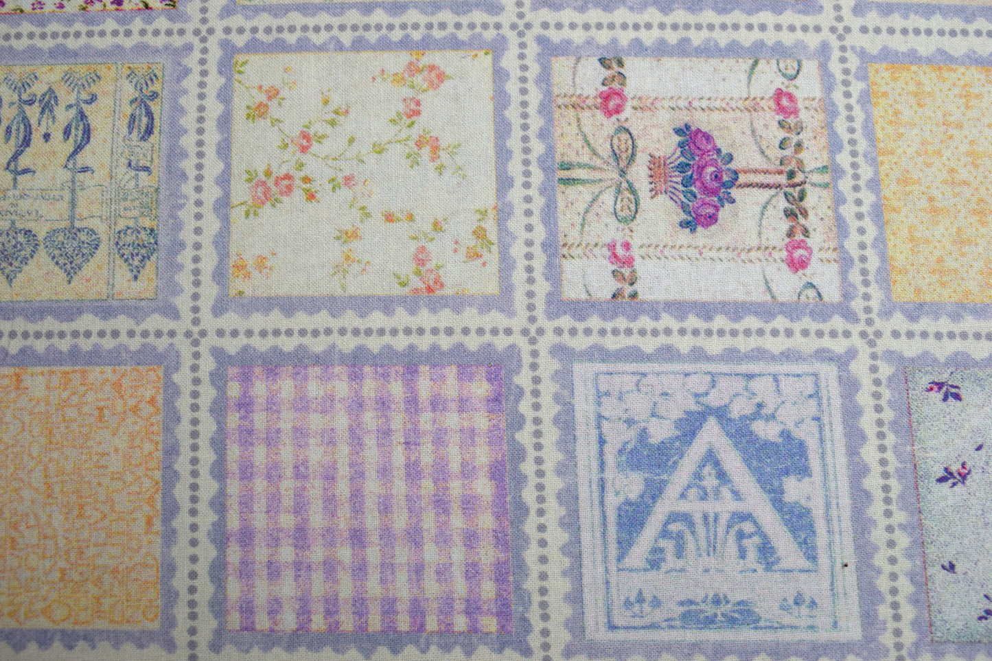 patchwork pattern Fat Quarter bundle, quilting fabric bundle, pastel colours, quilting block fabric, letter fabric, patchwork bundle The Quilt Sanctuary