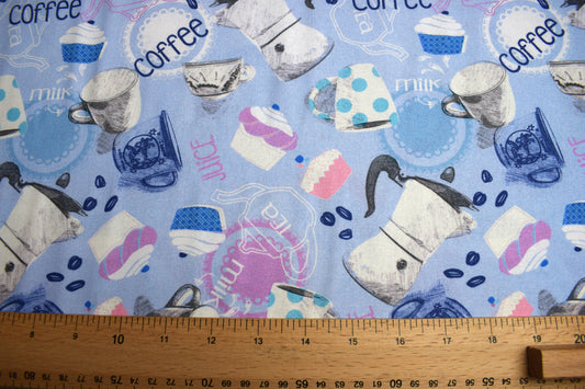 Coffee pot Fat Quarter bundle, quilting fabric bundle, cupcake fabric, coffee bean fabric, tea party fabric, quilting fabric, teacup fabric The Quilt Sanctuary