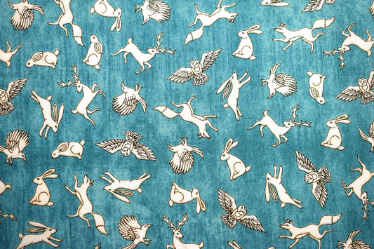 Rabbit fabric, fox fabric, bunny fabric, stag fabric, Quilting fabric, cotton fabric, quilting treasures, Price by the Half Metre The Quilt Sanctuary