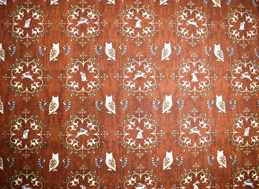 Rabbit fabric, owl fabric, bunny fabric, Quilting fabric, cotton fabric, quilting treasures, Price by the Half Metre The Quilt Sanctuary