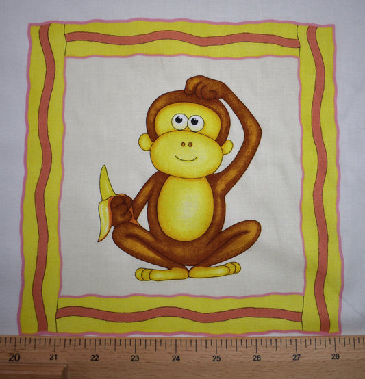 Jungle Animals, Quilting fabric panels, cotton fabric, jungle buddies, childrens fabric, picture patches, monkey fabric, lion fabric The Quilt Sanctuary