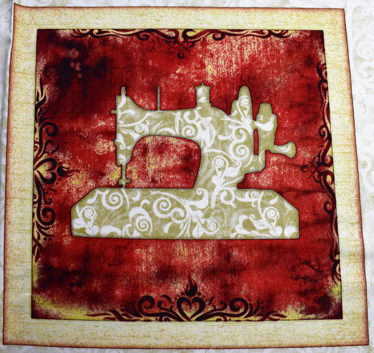 sewing motifs fabric, fabric panel, Quilting panel, cotton fabric, quilting treasures, quilt panel, sewing machine, mankin fabric The Quilt Sanctuary