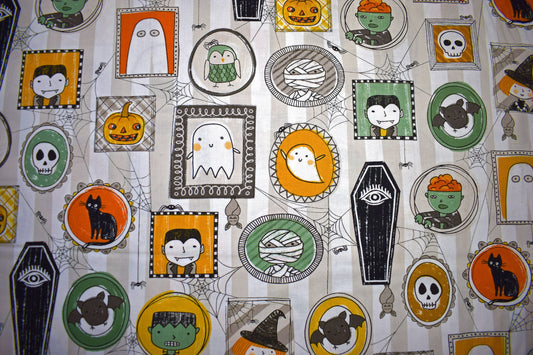 Monster Fabric, Halloween fabric, Quilting fabric, - Price by the Half Metre The Quilt Sanctuary