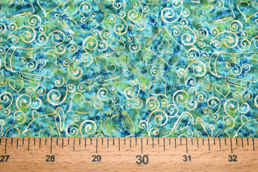 coffee pot outlines fabric, Quilting fabric, cotton fabric, quilting treasures, cafe all day - Price by the Half Metre The Quilt Sanctuary