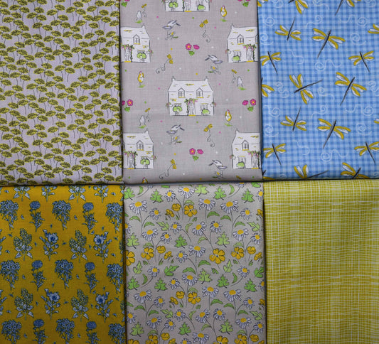 Spring time fabric bundle, Country cottage fabric bundle, Quilting fabrics The Quilt Sanctuary