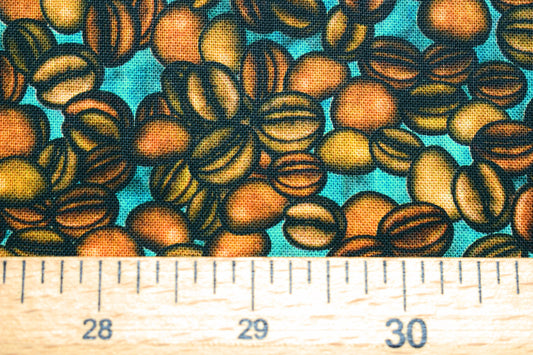 Coffee bean fabric, Quilting fabric, cotton fabric, quilting treasures, cafe all day - Price by the Half Metre The Quilt Sanctuary