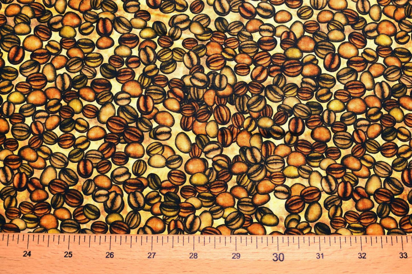 roasted Coffee bean fabric, Quilting fabric, cotton fabric, quilting treasures, cafe all day - Price by the Half Metre The Quilt Sanctuary