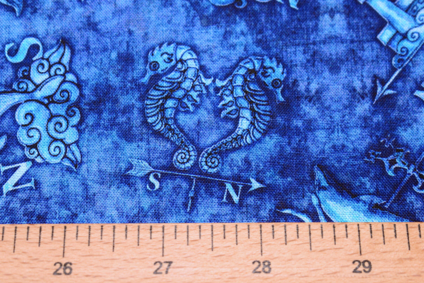 Navy ships compass fabric, Quilting fabric, Smooth Sailing, price by the half metre The Quilt Sanctuary