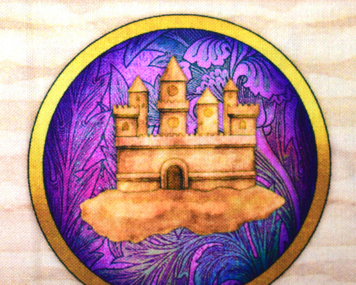 Mermaid border Fabric in blue, Quilting fabric, Sea Serenade, price by the half metre The Quilt Sanctuary