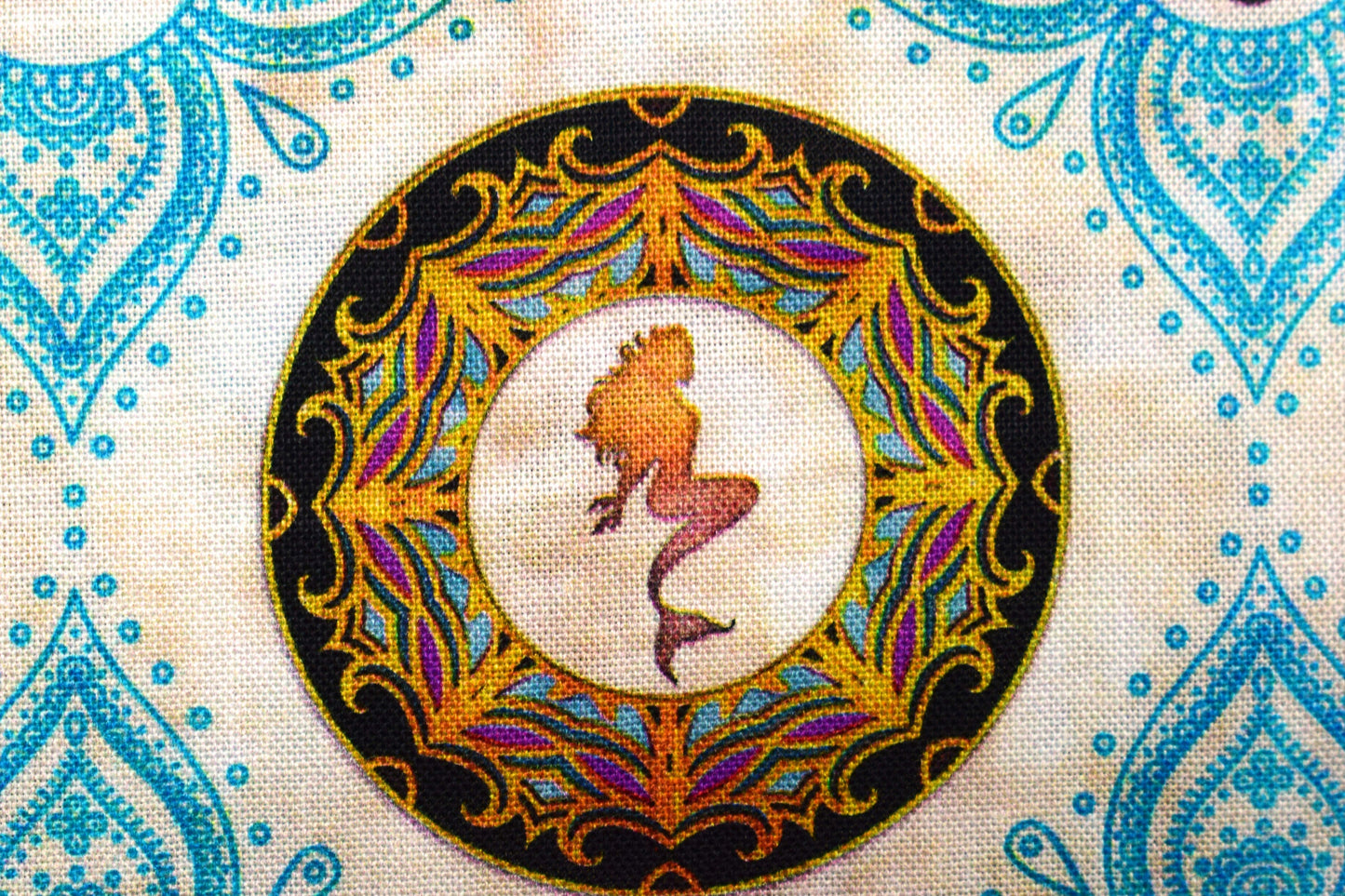Mermaid Medallion Fabric, Quilting fabric, Sea Serenade, price by the half metre The Quilt Sanctuary