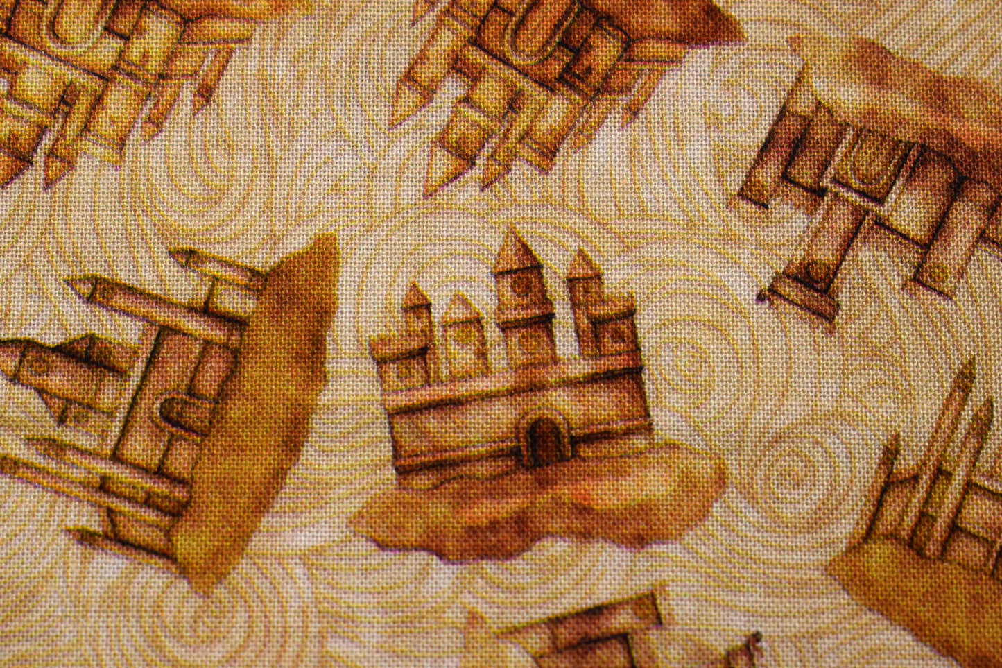 beach fabric, Sepia Sandcastle Fabric, Quilting fabric, Sea Serenade, price by the half metre The Quilt Sanctuary