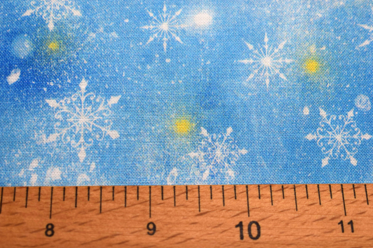 Light Blue snowflake fabric, woodland Cuties, Christmas Quilting fabric, price by the half metre The Quilt Sanctuary