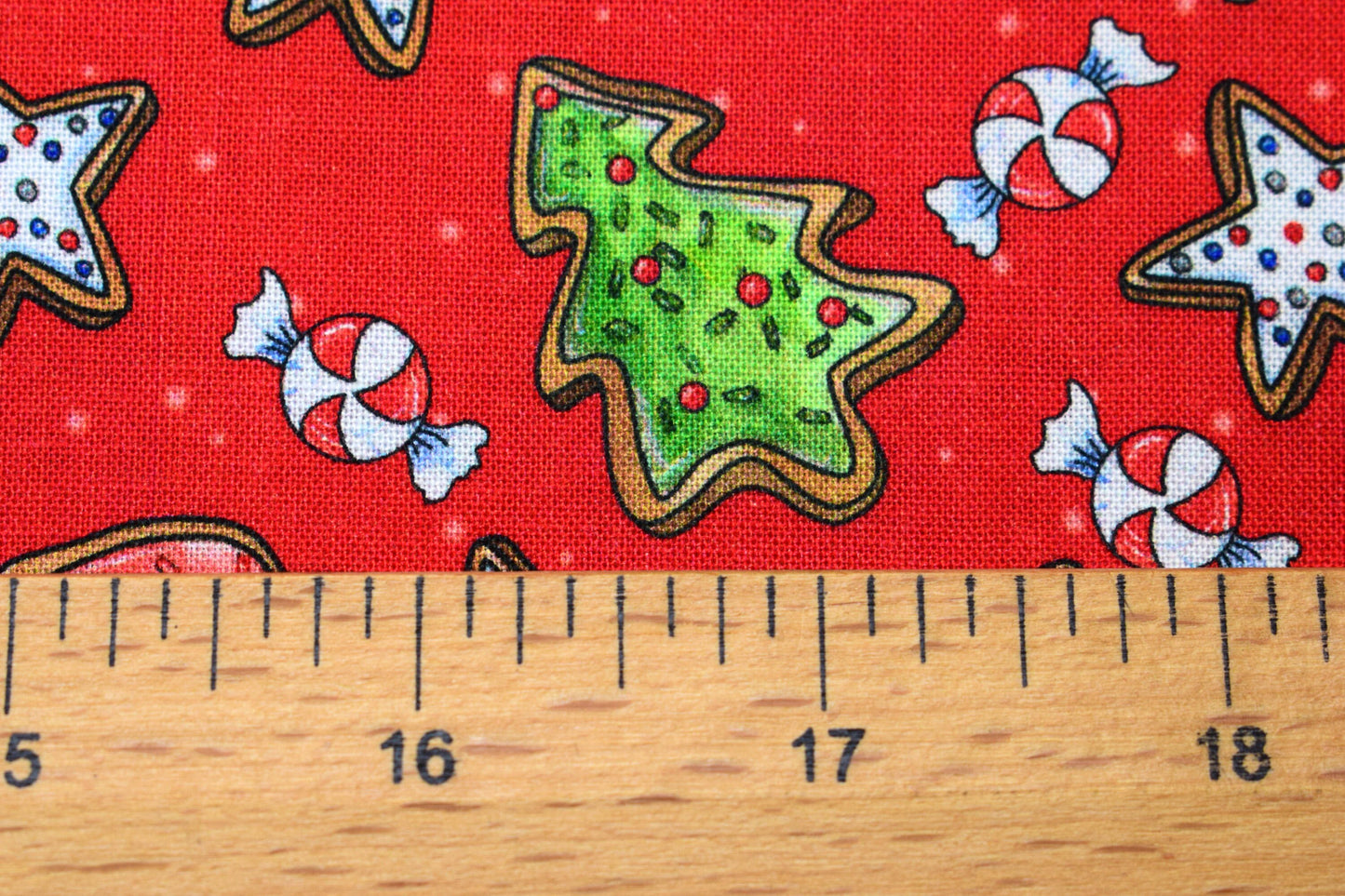 Christmas cookie fabric, Reindeer Antics, Christmas Quilting fabric, price by the half metre The Quilt Sanctuary