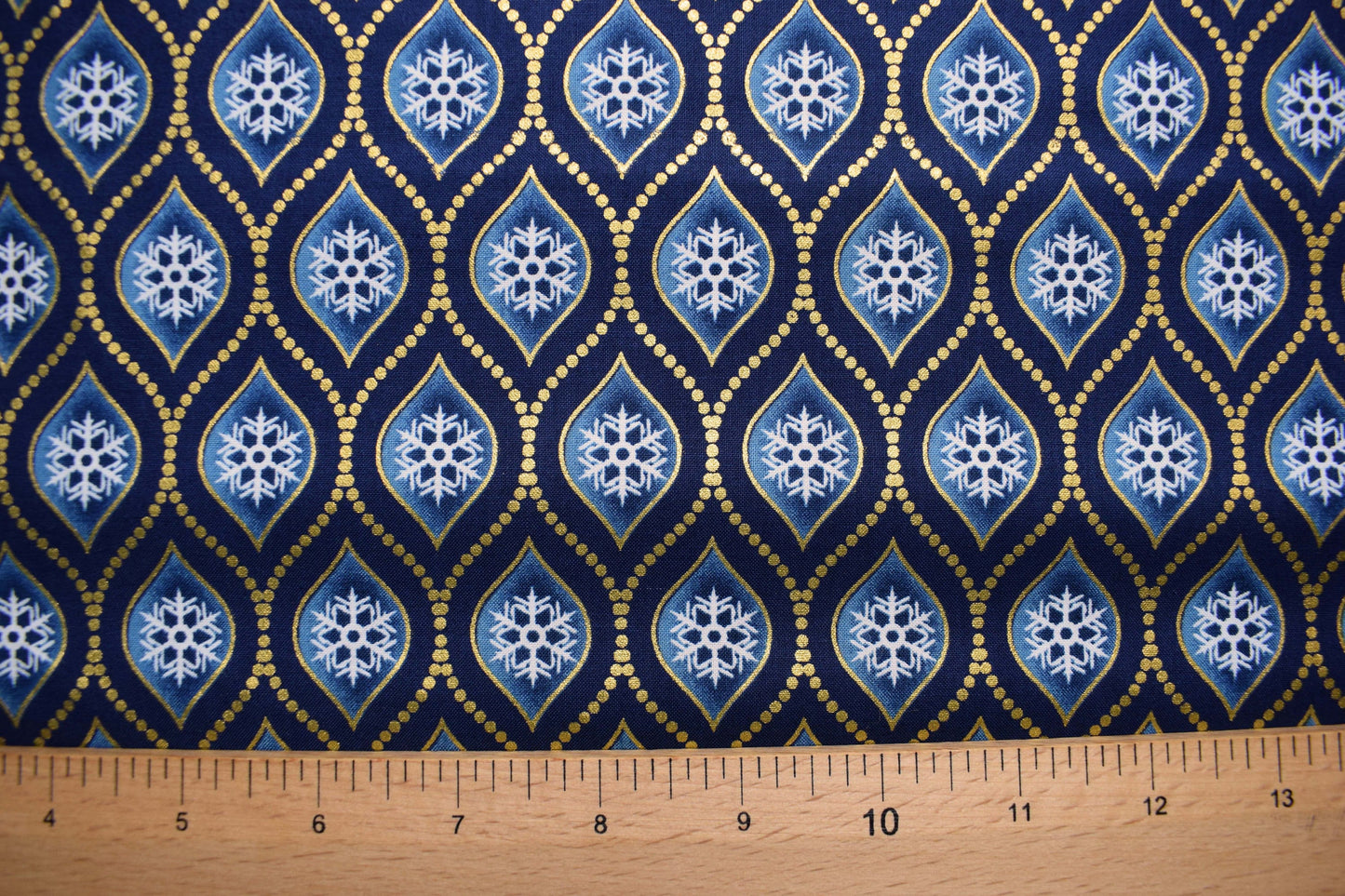Navy geometric fabric, Celestial Winter Fabric , Quilting fabric, Jason Yenter - Price by the Half Metre The Quilt Sanctuary