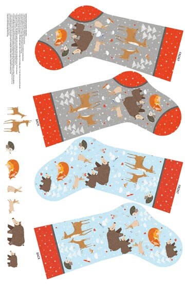 Winterland Christmas stocking kit, Quilting kit, Christmas panel, Christmas fabric The Quilt Sanctuary