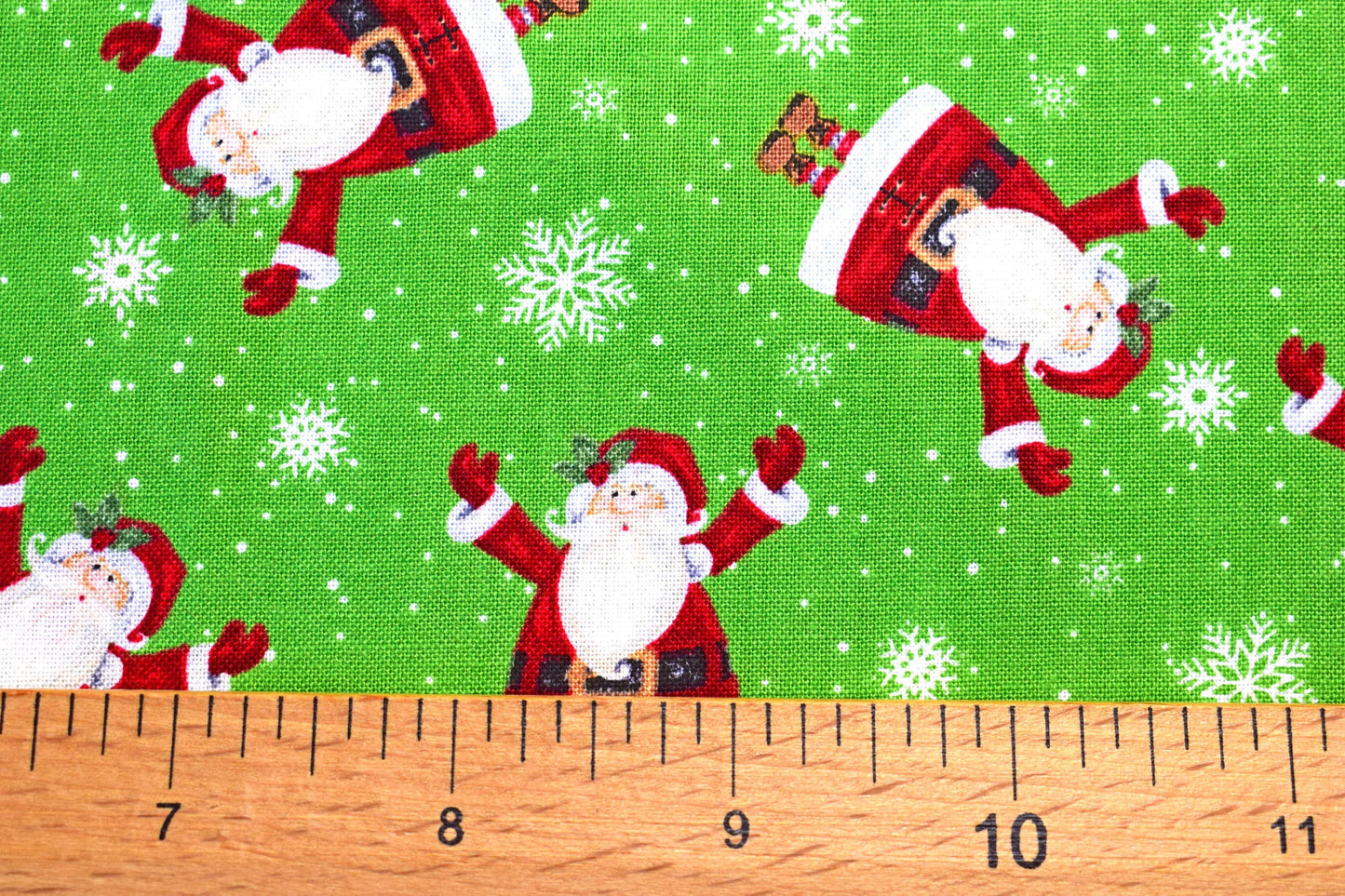 Santa Claus fabric, Quilting fabric, Double decker Xmas Karen tye bentley - Price by the Half Metre The Quilt Sanctuary