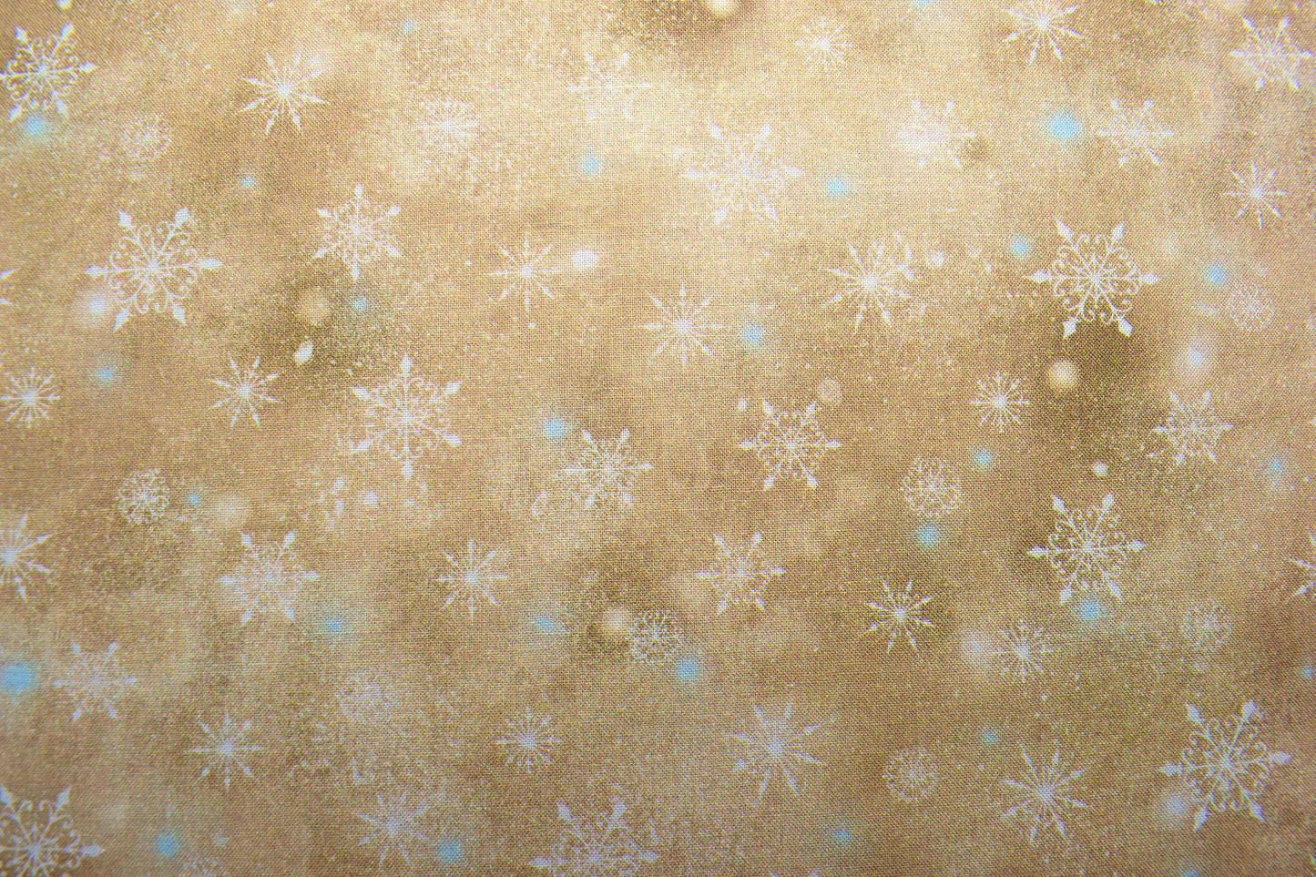 Natural snowflake fabric, woodland Cuties, Christmas Quilting fabric, price by the half metre The Quilt Sanctuary